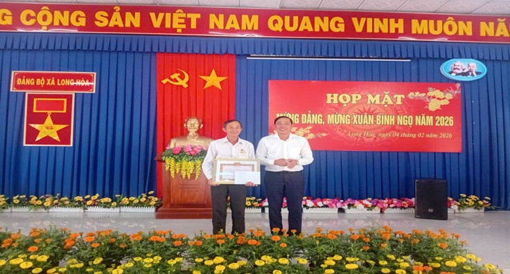 Đảng Ủy xã Long Hòa tổ chức Chương trình họp mặt Mừng Đảng, Mừng xuân Bính ngọ năm 2026
